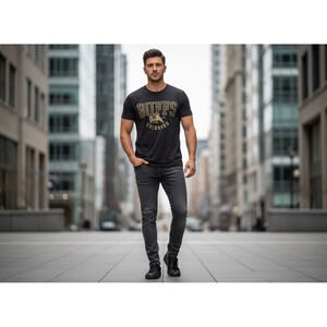 Men's Tailgate Black Short Sleeve Tee Size M